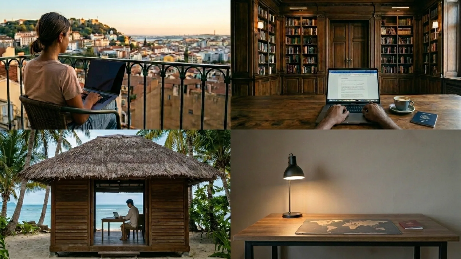 Digital nomads working remotely around the world