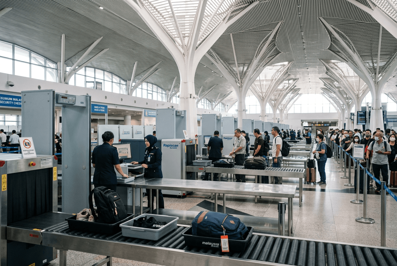 Malaysia began 100% baggage checks for high-risk routes at KLIA